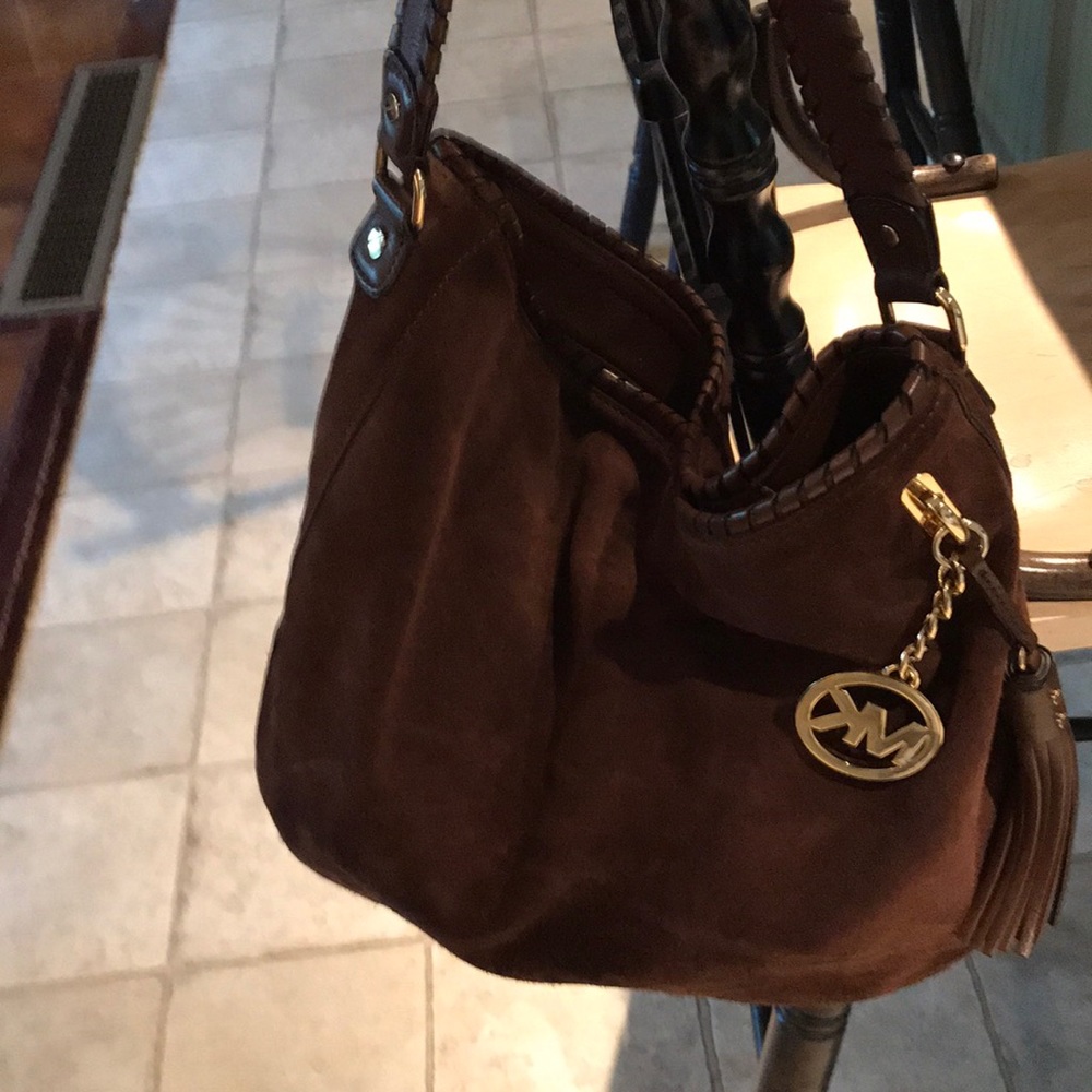 MK SUEDE HANDBAG